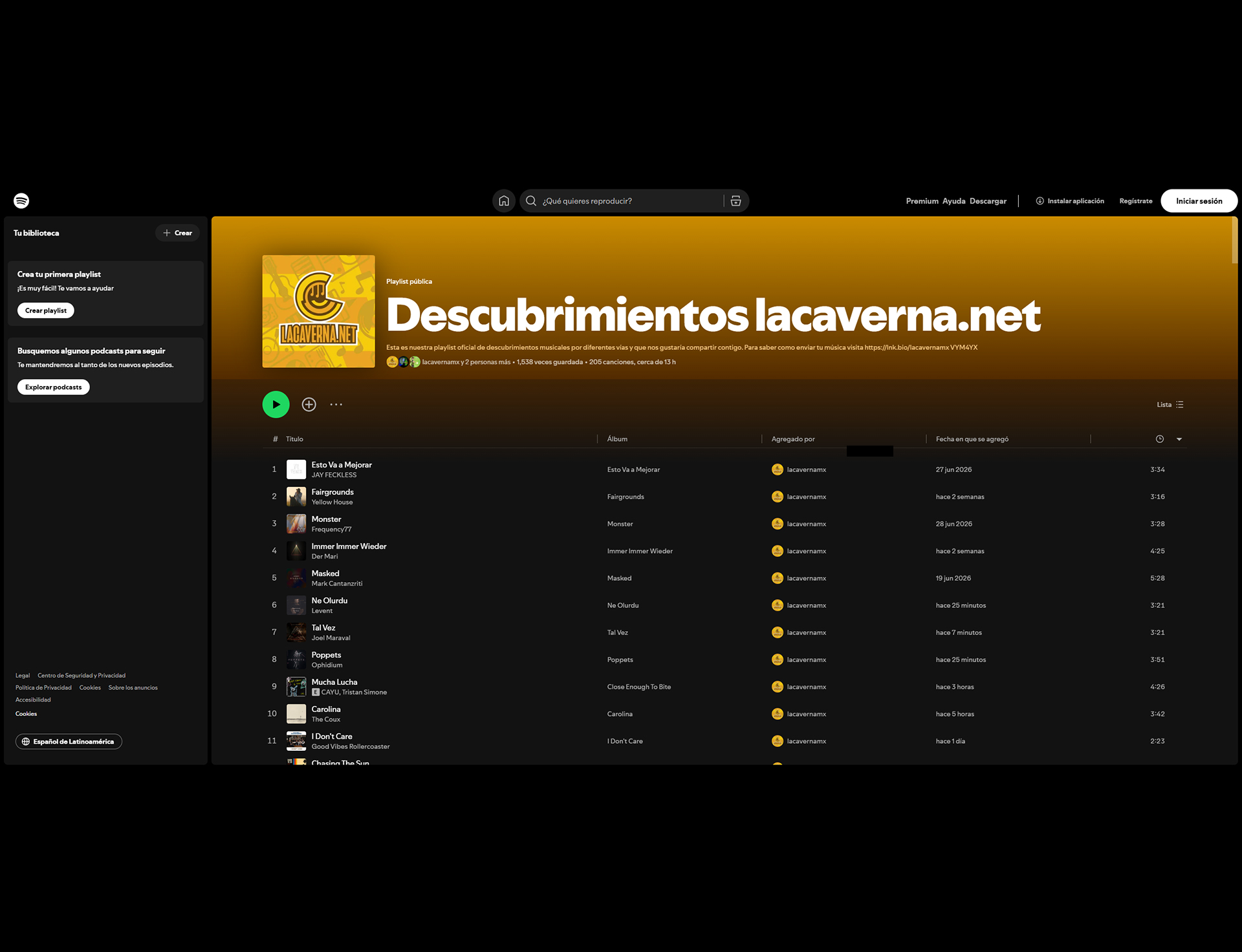 Spotify - Descubrimientos lacaverna.net